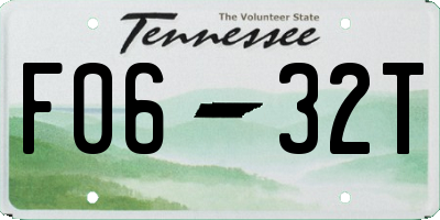 TN license plate F0632T