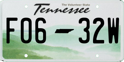 TN license plate F0632W