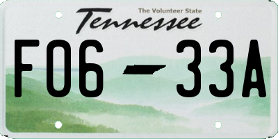 TN license plate F0633A