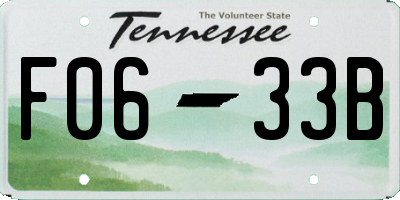 TN license plate F0633B