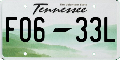 TN license plate F0633L