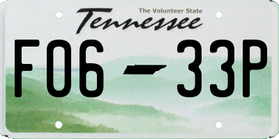 TN license plate F0633P