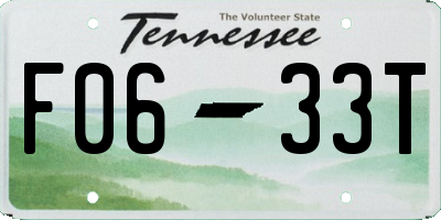 TN license plate F0633T