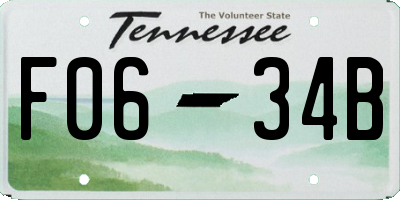 TN license plate F0634B