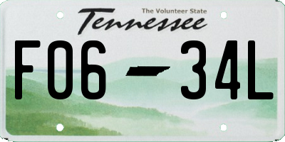 TN license plate F0634L