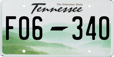 TN license plate F0634O