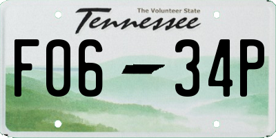TN license plate F0634P