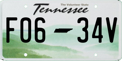 TN license plate F0634V