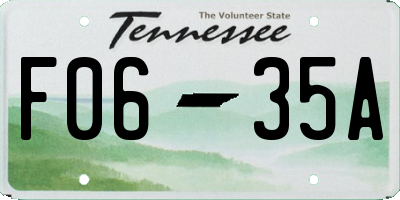 TN license plate F0635A