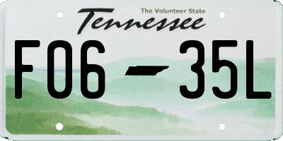 TN license plate F0635L