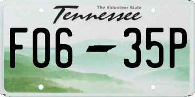 TN license plate F0635P