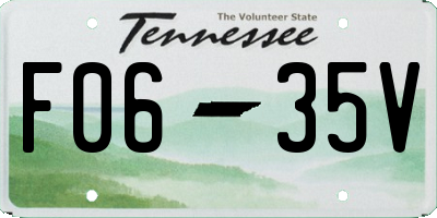 TN license plate F0635V
