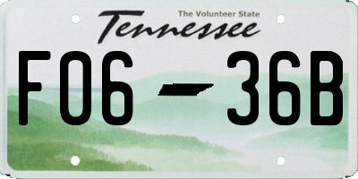 TN license plate F0636B