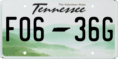 TN license plate F0636G