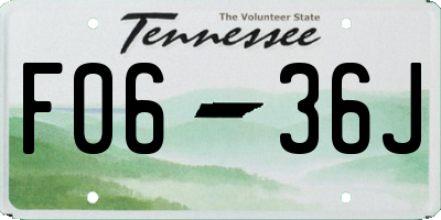 TN license plate F0636J