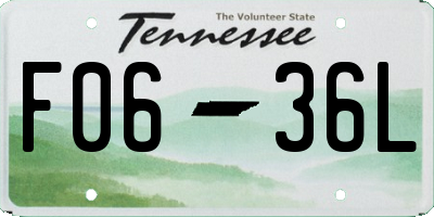 TN license plate F0636L
