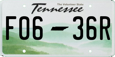 TN license plate F0636R