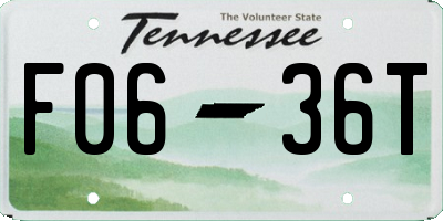 TN license plate F0636T