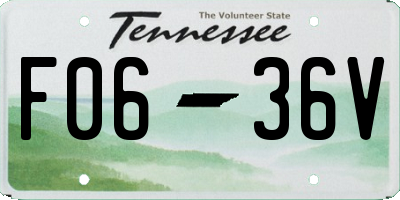 TN license plate F0636V