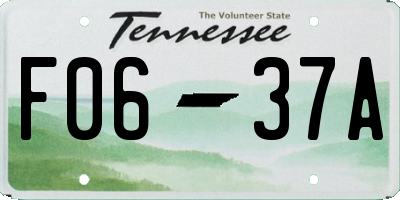 TN license plate F0637A