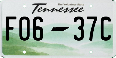 TN license plate F0637C