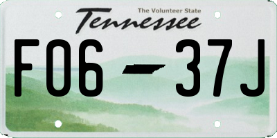 TN license plate F0637J