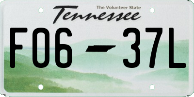 TN license plate F0637L