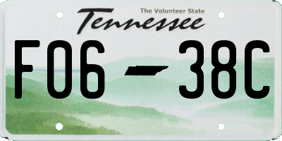 TN license plate F0638C