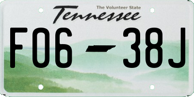 TN license plate F0638J
