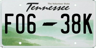 TN license plate F0638K