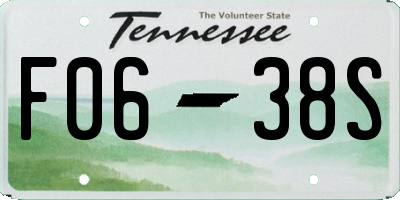TN license plate F0638S