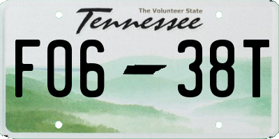 TN license plate F0638T