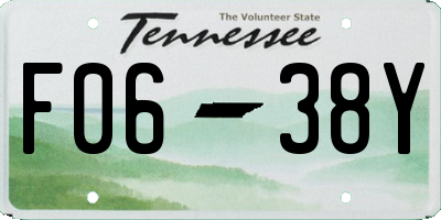 TN license plate F0638Y