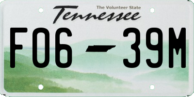 TN license plate F0639M