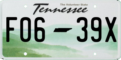 TN license plate F0639X