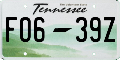 TN license plate F0639Z