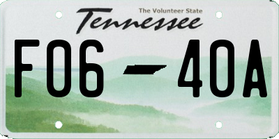 TN license plate F0640A