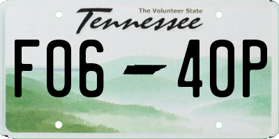 TN license plate F0640P