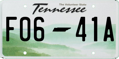 TN license plate F0641A