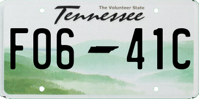 TN license plate F0641C