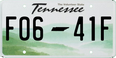 TN license plate F0641F
