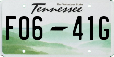 TN license plate F0641G