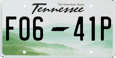 TN license plate F0641P
