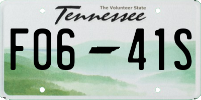 TN license plate F0641S