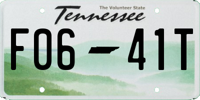TN license plate F0641T