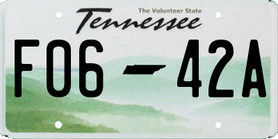 TN license plate F0642A