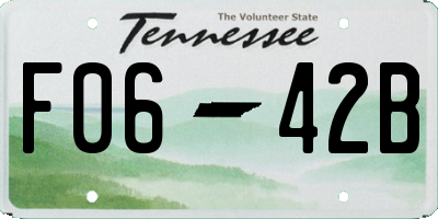 TN license plate F0642B