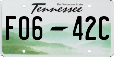 TN license plate F0642C
