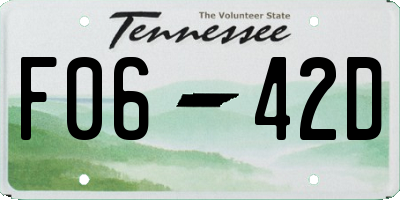 TN license plate F0642D