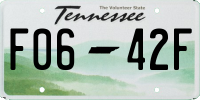 TN license plate F0642F